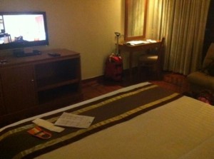 Bandara Suites Silom view of the room from the bed