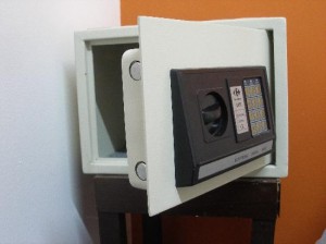 he Urban Age Hostel safetry box in the room